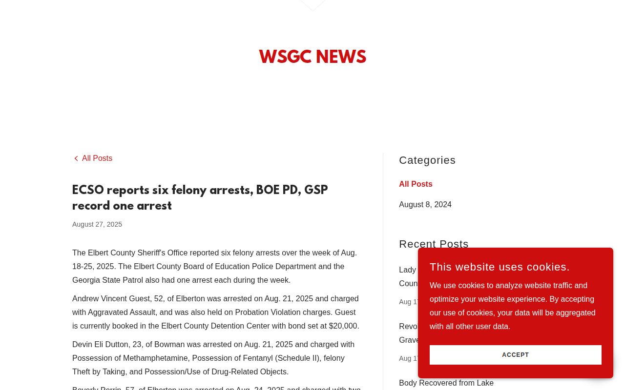 Elbert County crime news weekly arrest report from WSGC